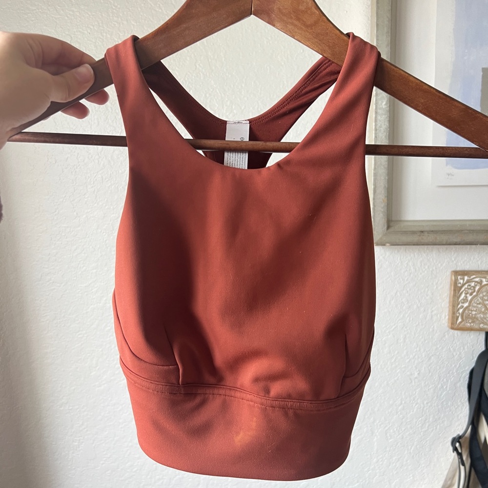 Rust Color Lululemon Sports Bra - Size 4